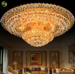Wholesale JYLIGHTLING Crystal chandelier, living room lamp, modern and simple, elegant European style, golden round ceiling lamp, LED bedroom lamp, lighting from china suppliers