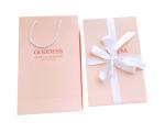 Pantone Ivory Board Wine Glasses Gift Box Packaging With PP Rope Handle