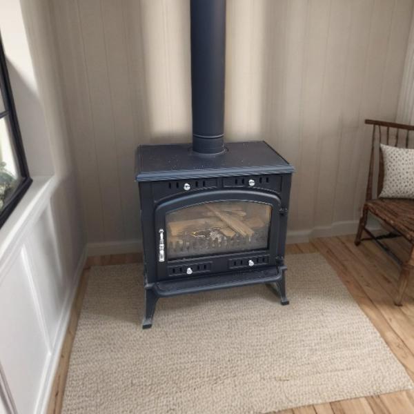 Black/Grey Square Wood Burning Fire Pits Vintage Cast Iron Parlor Stove cast