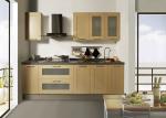 Apartment Solid Wood Kitchen Cabinets Traditional Design With Blum Soft Closing