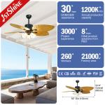Living Room Functionality Decorative Design 52 Inch ABS Blades Ceiling Fan with