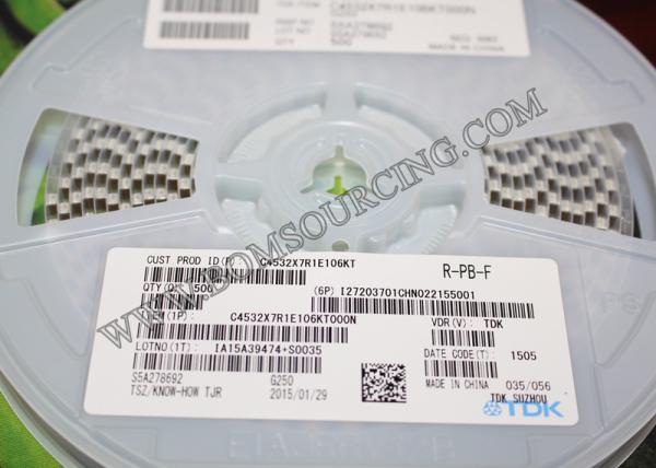 Quality MLCC Multilayer Ceramic Chip Capacitors 4532/1812 Size C4532X7R1E106KT000N for sale