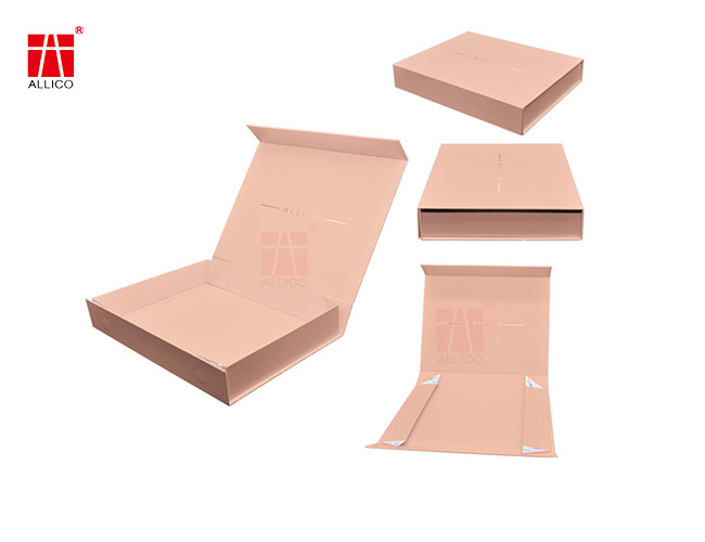 Pp Lamination Easy Fold Box , 1.5mm Pink Corrugated Shipping Boxes