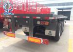 3 Axles 40 Feet Mechanical Equipment Hydraulic Flatbed Semi Trailer Polyurethane