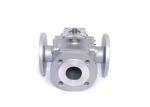 Small Full Port 3 Way Flanged Ball Valve