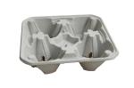 4 Cavities Molded Paper Pulp / Aluminum Cup Carrier Pulp Moluded Toolings