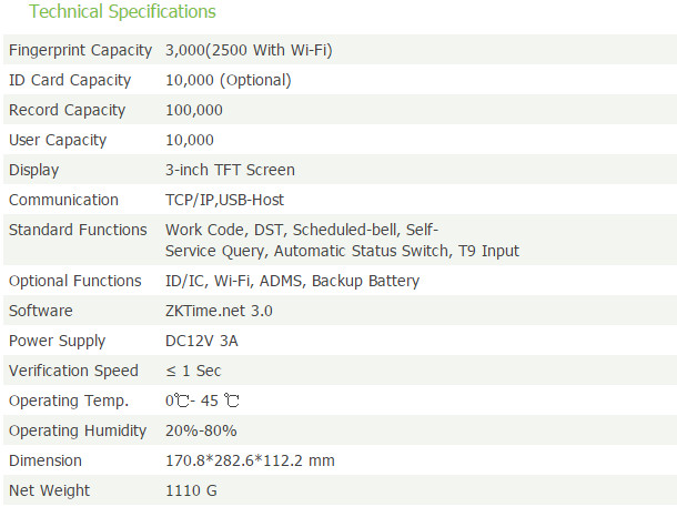 LP600 HOT SALE Fingerprint time attendance with TCP/IP SOFTWARE THERMAL PRINTER HIGH QUALITY