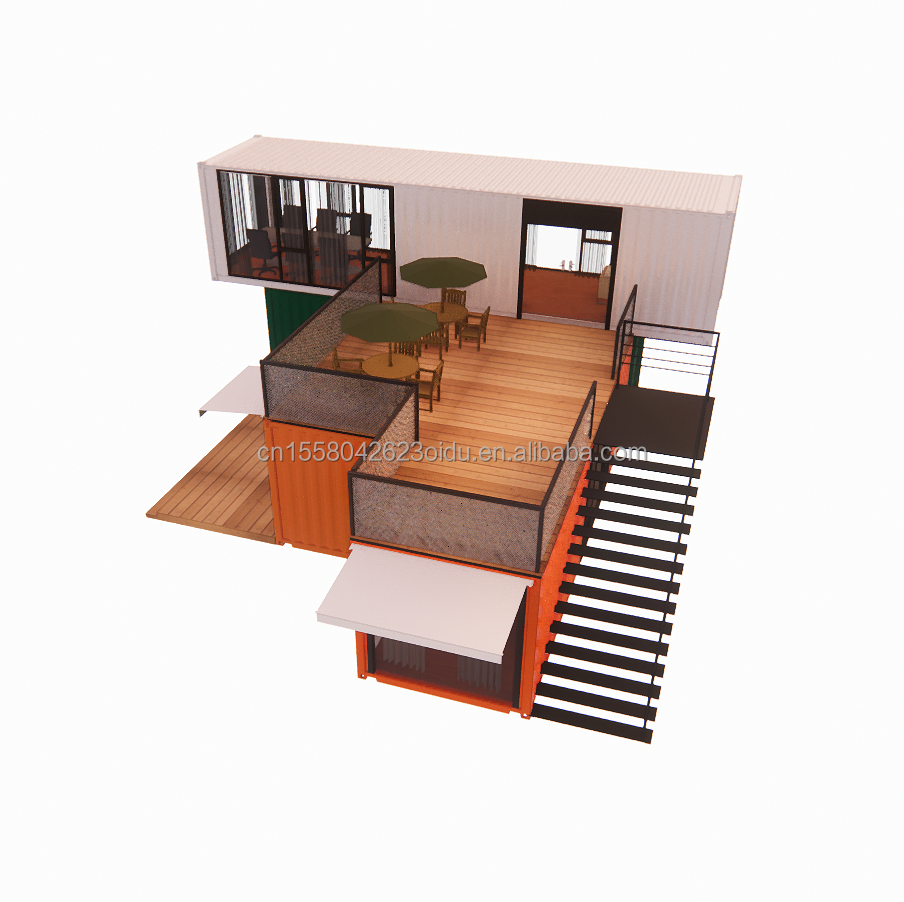40ft Steel Homes with Chinese Design Style Luxury Living in Prefabricated Container Houses