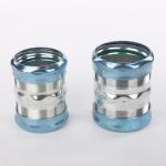 Snap-In AC Cable Duplex Connector Zinc Die Casting 3/8" Connection To Outlet Box