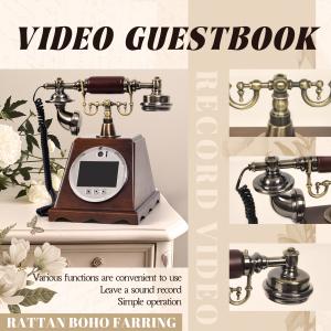Wholesale Customized Retro Wedding Audio Video Guestbook ABS Plastic Banquet Party Guest Blessing Sign-In Book Customized Voice Message from china suppliers