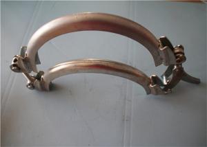 Wholesale Heavy Duty Golden Metal Pipe Clamp , Adjustable Pipe Mounting Clamps 1.1~2.0mm from china suppliers