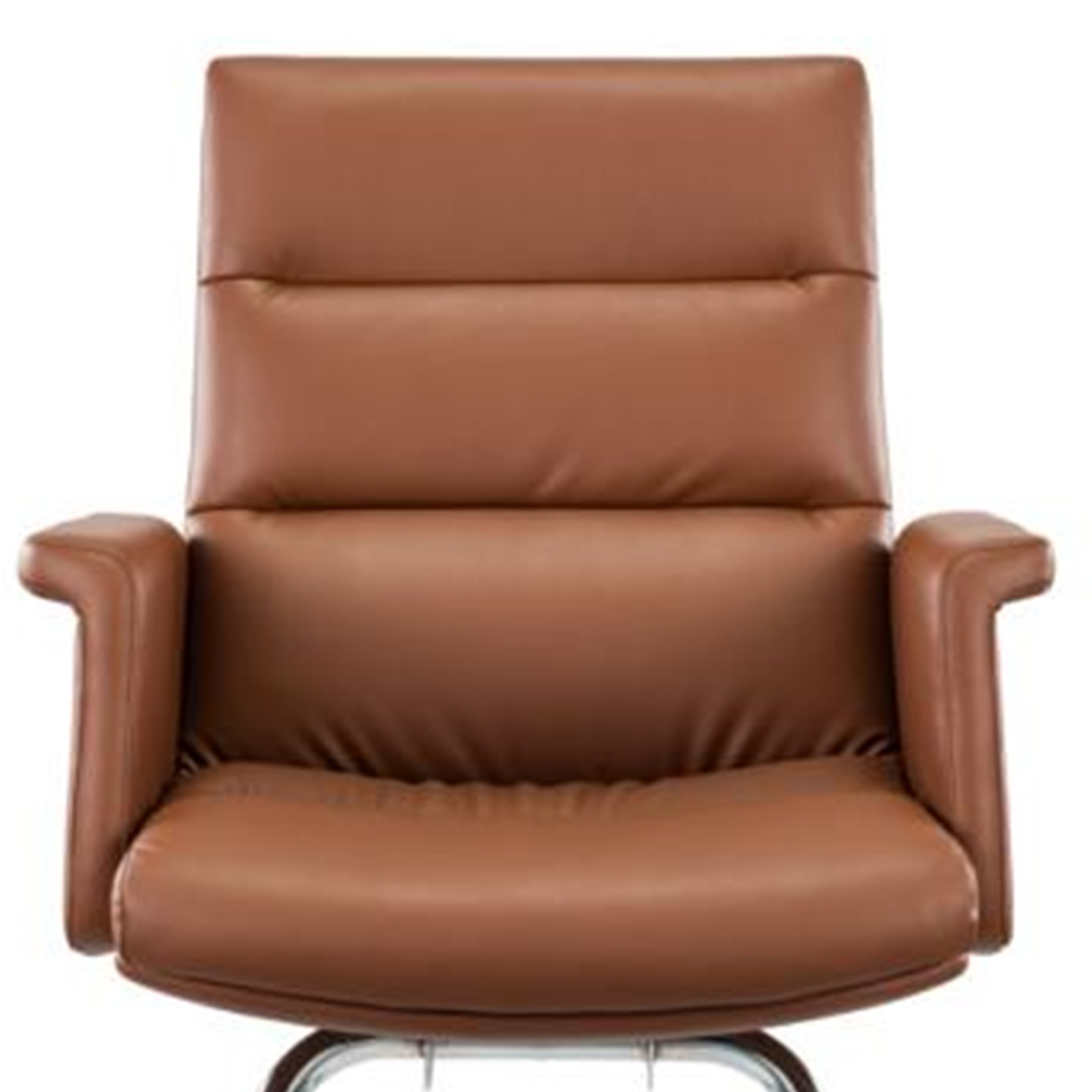 Ergonomic Office Chair Flexible Chrome Wheel Convenient Pu Leather Swivel Boss Manager Staff Modern Revolving Chair ﻿