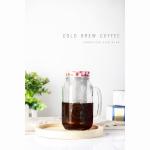 Hot Sale Square Shape Cold Brew Coffer Maker Glass Jar with stainless steel