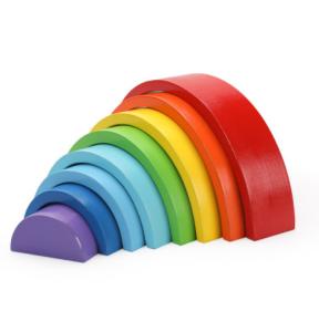 Wholesale Hard Wearing Wooden Educational Toys Rainbow Arch Bridge Building Blocks from china suppliers