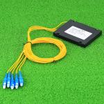 2.0mm Fiber Optic Cable Splitter 1x16 ABS Box PLC Splitter Module 1M SC/APC