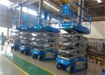 Full Rise 220v Electric Scissor Lift Slope Protection Emergency Stop Function
