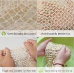 Reusable Solid Shopping Bag String Grocery Bag Shopper Cotton Tote Mesh Net