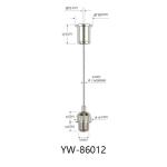 Brass Ceiling Cable Hanging System Light Suspension Kit With M10 Thread YW86012