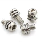 M2.5 304 Stainless Steel Pan Head Screws ODM Flat Split Lock Washer Screw