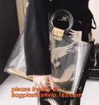 pvc cosmetic plastic handle bag pvc tote bags custom logo pvc bag, shopping bags