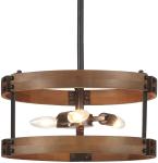 Rustic Farmhouse Ceiling Light 3-Light Semi Mount Chandelier(WH-CI-133)