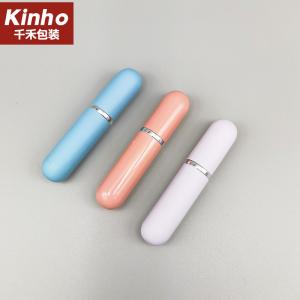 Wholesale Portable Bullet Empty Perfume Bottles Metal Aluminum Rotating 5ml Glass Spray Bottle from china suppliers