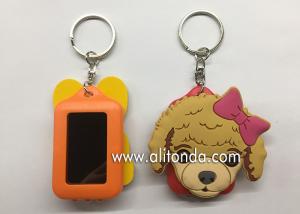 Wholesale Cartoon dog cat pet shape keychain custom with card holder photo frame design key chain from china suppliers
