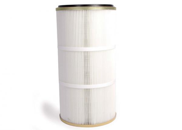 Quality 5um,0.5um,2um,0.2umCylindrical Type Dust Filter Cartridge , 1μm Porosity Pleated Filter Cartridge for sale