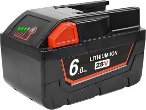 Wholesale OEM Lithium Battery Replacement For Milwaukee 28V 6000mAh Rechargeable Power Tool from china suppliers