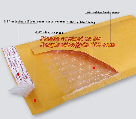 Kraft Paper eco friendly poly mailers black bubble envelope bag for shipping