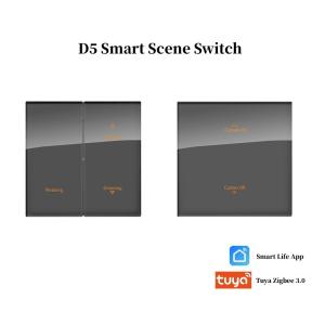Wholesale Tempered Glass Zigbee Push Button Wall Switch Champange / Grey Color from china suppliers