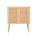 ODM Double Shutter Bamboo Kitchen Storage Cabinet Modern