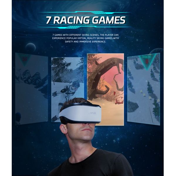 YHY-01.103 VR Ski Machine 9D Skiing Simulator 42 Inch Screen Wind Effect Game Attraction Arcade Machine