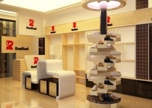 Wholesale Wall Mounted / Island Table Shoe Shop Display Stands With LED Lighting Decor from china suppliers