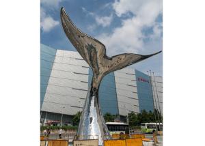 Wholesale Large Contemporary Stainless Steel Whale Tail Sculpture for Urban Landscape from china suppliers
