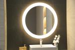 Hotel Bathroom Accessories LED Smart Round Mirror with Touch Switch and 120pcs