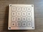 Factory supply IP68 aluminum metal piezo keypad with 16 flat keys
