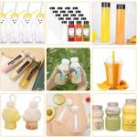 2Oz 4Oz 8Oz 12Oz 16Oz 24Oz Square Empty Plastic Juice Bottle Custom Logo PET