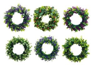 Wholesale 18 Inch Artificial Greenery Wreath Decorative Flower Garlands OEM from china suppliers