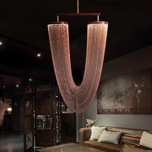 Wholesale Modern Aluminum Chain Tassel Chandelier Home Kitchen Island rose gold Chandelier(WH-MI-416) from china suppliers