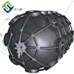 Floating Rubber Pneumatic Fenders On Vessel Boat With Chain And Tyre
