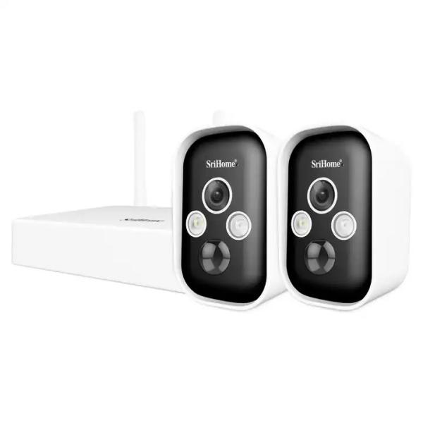 Outdoor Waterproof IP65 low power Base station battery camera kit include 2Pcs