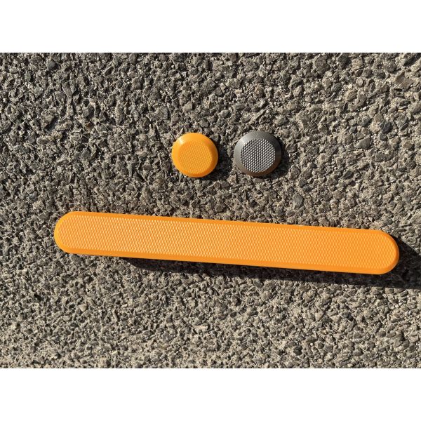 280x35mm ABS TPU Road Stud Stip Anti-slip Road Tactile Strips Tiles Plastic Tactile Indicator Tiles Adhesive/without Adhesive