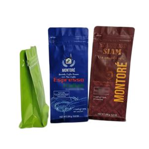 Wholesale Glossy Surface Tea Bags Packaging 250g Coffee Bags Flat Bottom Box Pouch Heat Seal from china suppliers