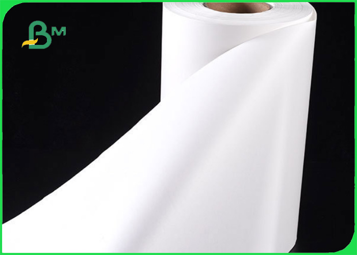 50 / 55 / 60GSM Bleached MG Coated Paper With FDA Certification Rolls Packing