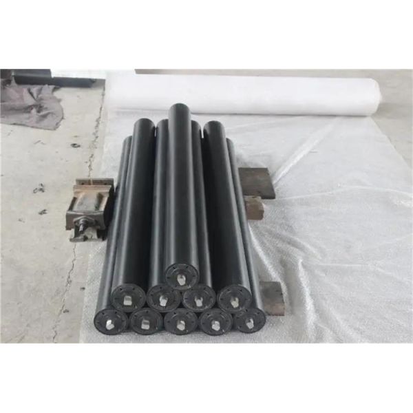 Impact Resistant HDPE Pipe Idler Polymer Roller Belt Conveyor Troughing Roller