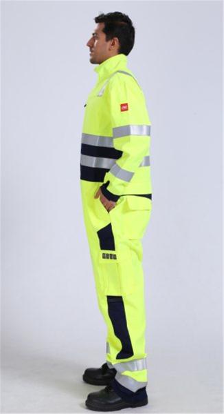 Hivis Flame Retardant Overall , IEC61482 Electrical Arc Resistant Coverall For