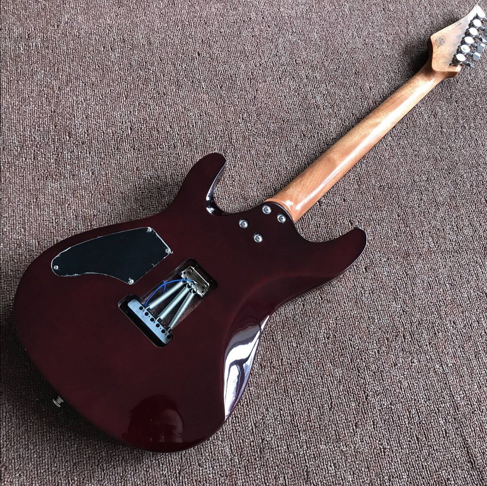 Custom handwork Tiger Flame Electric Guitar.Rosewood fingerboard Sunburst