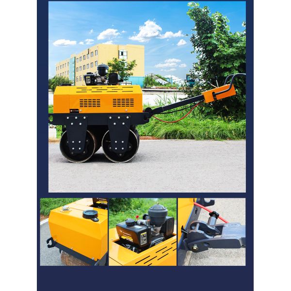 Mini Euro 5 Road Roller High Quality Mini Double Drum Walk Behind Vibratory 0.5 Ton Road Roller Compactor Machine for Sale