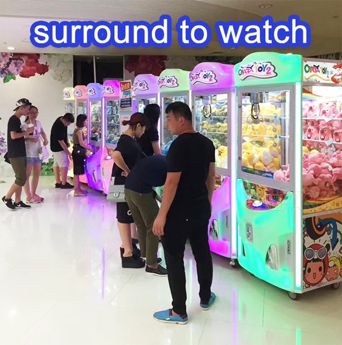 Arcade Plush Toys Vending Crazy Toy 2 Gift Game Machine Claw Crane Game Machine